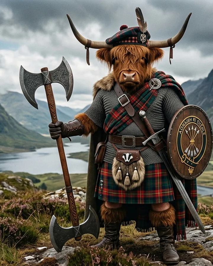 Kyloe — Highland Bull warrior portrait